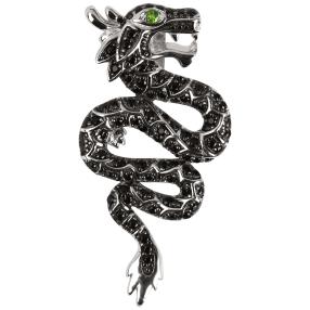 Drachen Anhänger 925 Sterling Silber Spinell