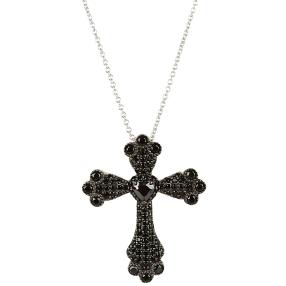 Kreuz Anhänger Kette 925 Sterling Silber Spinell