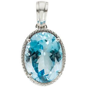 Clipanhänger 925 St. Silber Blautopas behandelt