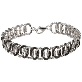 Armband 925 Sterling Silber rhodiniert Brillanten