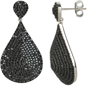 Ohrhänger 925 Sterling Silber rhodiniert Spinell
