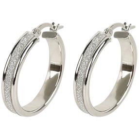 Creolen 925 Sterling Silber, rhodiniert