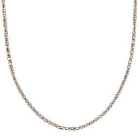 Popcornkette 925 Sterling Silber, rhodiniert