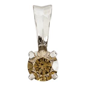 Anhänger 585 Weißgold Solitär, ca. 0,5 ct.