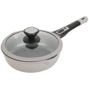KING Premium Bratpfanne hoch mit Glasdeckel 24 cm