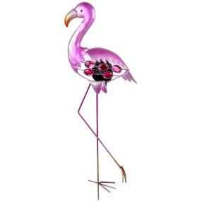 LED Solar-Metall Flamingo