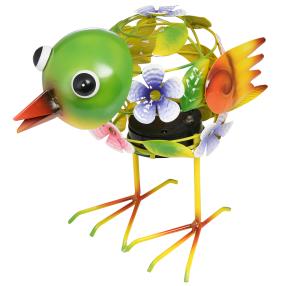 LED Solar-Metall Vogel grün