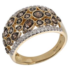 Ring 585 Gelbgold Chocolate Diamanten