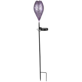 LED Solar-Metall-Gartenstecker blau