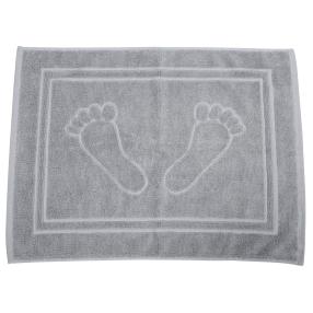 Badematte Motiv Füße 50x70 cm silber