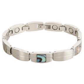 Tesla Vita Magnetarmband Edelstahl Abalone