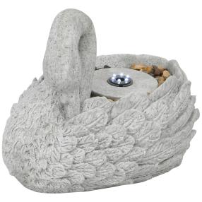 LED-Brunnen Schwan grau