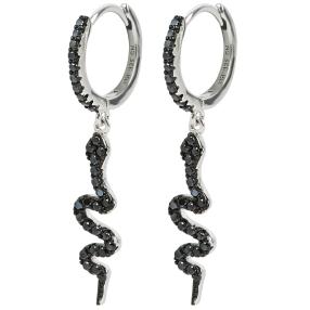 Ohrhänger 925 Sterling Silber Spinell Schlange
