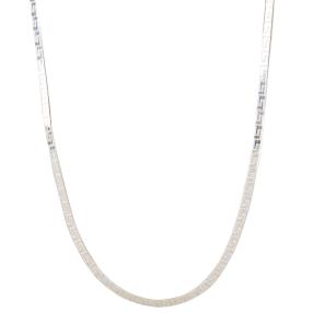 Heringbone-Kette 'Greek Key', 925 Sterling Silber