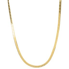 Heringbone-Kette 925 Silber vergoldet , ca. 51 cm