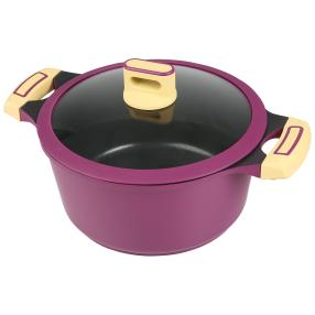 KING Gourmet Kochtopf Ø24cm aubergine