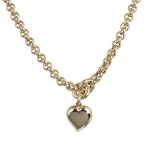Collier Herz 750 Gelbgold, ca. 45 cm