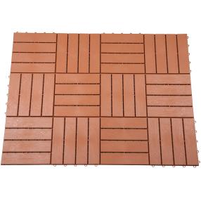 MAXXMEE Terrassenplatten Holz-Optik 12er-Set