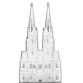 Kölner Dom 2020, Shape-Münze Silber