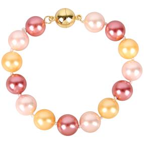Armband Muschelkernperle bunt 12mm, ca. 21 cm