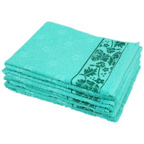 Handtuch 4tlg. floral smaragd