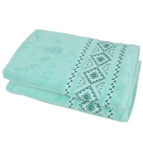 Duschtuch 2tlg. Raute mint