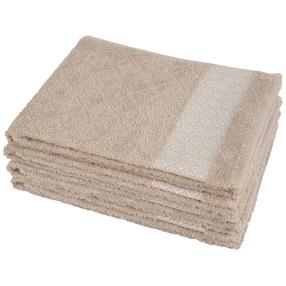 Handtuch 4-teilig Raute beige