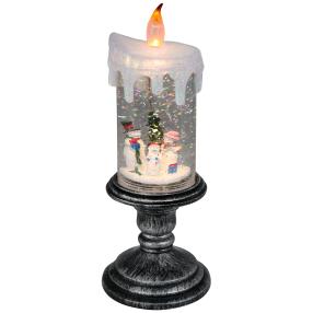 LED-Glitzerkerze Schneemann