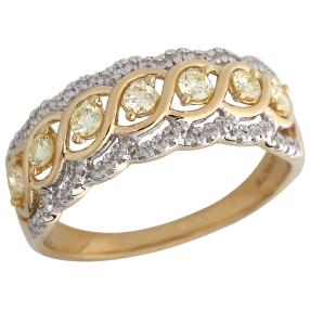 Ring 585 Gelbgold Brillanten gelb