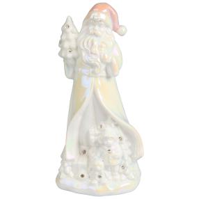 Ceramico LED-Weihnachtsmann weiß