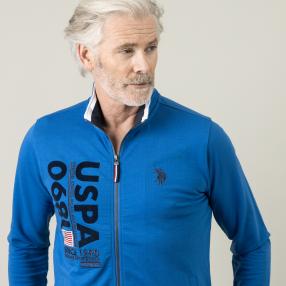 U.S. POLO ASSN. Herren Sweatjacke, royalblau