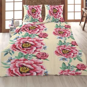 WinterDreams Bettwäsche 4tlg. Blumen rosa creme