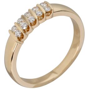 Ring 585 Gelbgold, Brillanten lupenrein