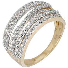 Ring 585 Gelbgold Brillanten ca. 0,35ct.