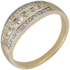 Ring 585 Gelbgold Brillanten ca. 0,41 ct.