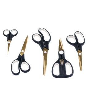KING® Scherenset 5-teilig, schwarz/golden