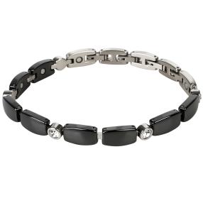 Tesla Vita Magnetarmband Edelstahl Keramik schwarz