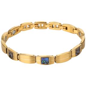 Tesla Vita Magnetarmband Edelstahl verg. Abalone