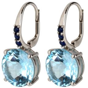 Ohrhänger 925 Sterling Silber Topas behandelt