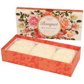 Hartseife aus Italien 'Bouquet Rose', 3er Pack