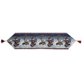 Gobelin Tischläufer Weihnachtsbär 33x140cm