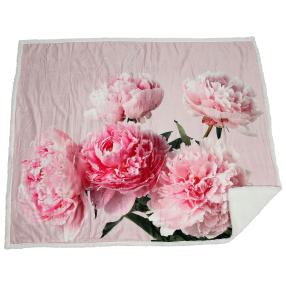 Sherpa-Decke Blumen 130x160 cm