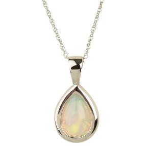 Anhänger+Kette 925 St. Silber Äthiopischer Opal