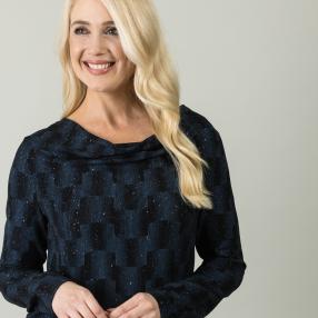 TRENDS by J. Leibfried Shirt, schwarz/blau