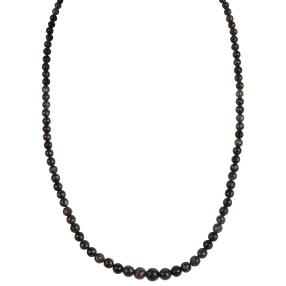 Collier Opal schwarz