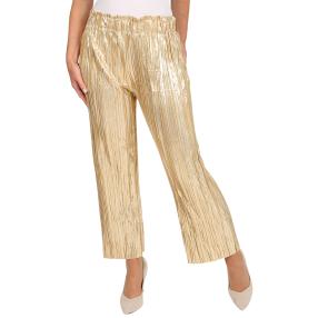 Damen-Plisseehose mais