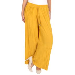 Damen-Plisseehose gelb Onesize (36-48)