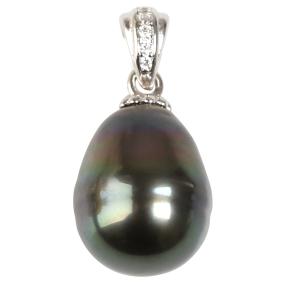 Anhänger 925 Sterling Silber Tahiti-Perle