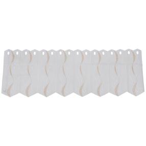 Plauener Spitze Kurzgardine wellig beige