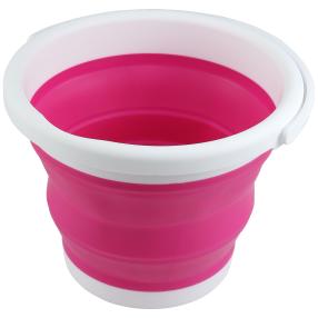 WOHNEN & GENIESSEN Platzspar-Eimer 5L Rund pink